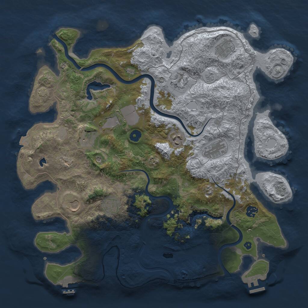 Rust Map: Procedural Map, Size: 4000, Seed: 179179, 16 Monuments