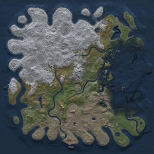 Thumbnail Rust Map: Procedural Map, Size: 5000, Seed: 2013943285, 16 Monuments