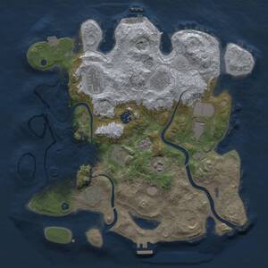Thumbnail Rust Map: Procedural Map, Size: 3500, Seed: 1946203875, 15 Monuments