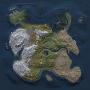 Thumbnail Rust Map: Procedural Map, Size: 2750, Seed: 2057245807, 11 Monuments