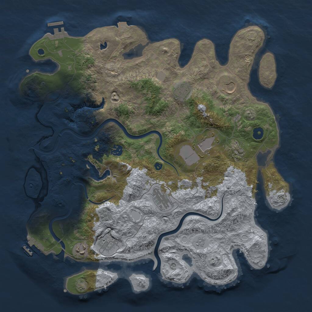 Rust Map: Procedural Map, Size: 4000, Seed: 8698, 15 Monuments