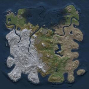 Thumbnail Rust Map: Procedural Map, Size: 4000, Seed: 1018271515, 16 Monuments