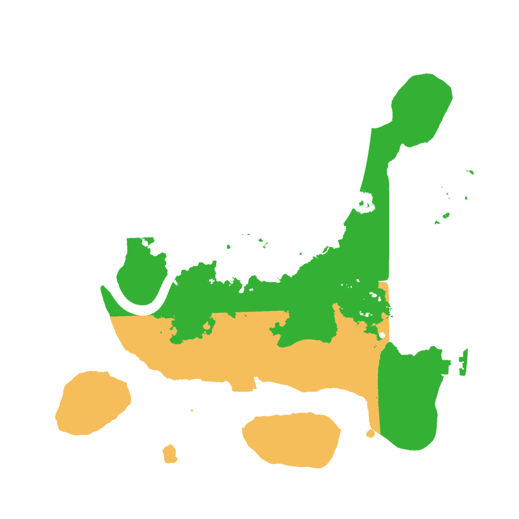 Biome Rust Map: Procedural Map, Size: 2500, Seed: 1358780670