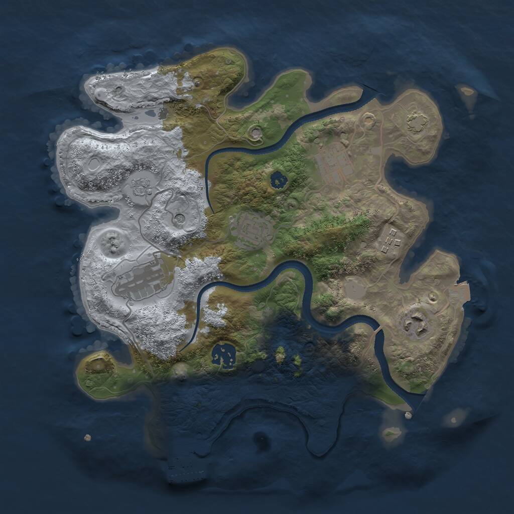 Rust Map: Procedural Map, Size: 3000, Seed: 1946259, 11 Monuments