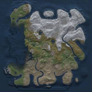 Thumbnail Rust Map: Procedural Map, Size: 3700, Seed: 24661118, 16 Monuments