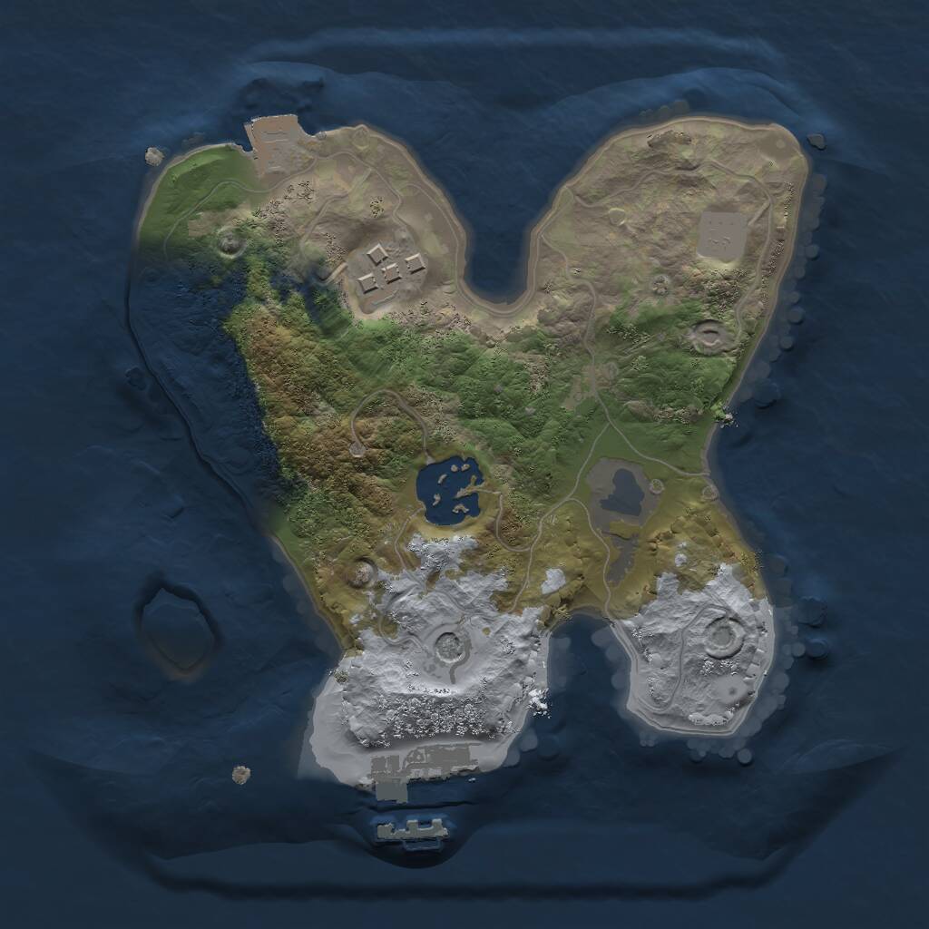 Rust Map: Procedural Map, Size: 2040, Seed: 50000, 5 Monuments