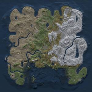 Thumbnail Rust Map: Procedural Map, Size: 4500, Seed: 1639420152, 16 Monuments