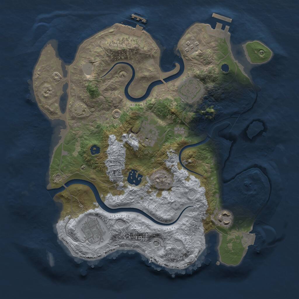 Rust Map: Procedural Map, Size: 3000, Seed: 1382714400, 11 Monuments