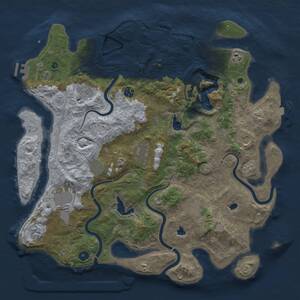 Thumbnail Rust Map: Procedural Map, Size: 4500, Seed: 2103555168, 16 Monuments