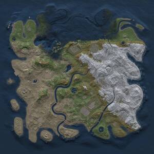 Thumbnail Rust Map: Procedural Map, Size: 4250, Seed: 1942449522, 16 Monuments