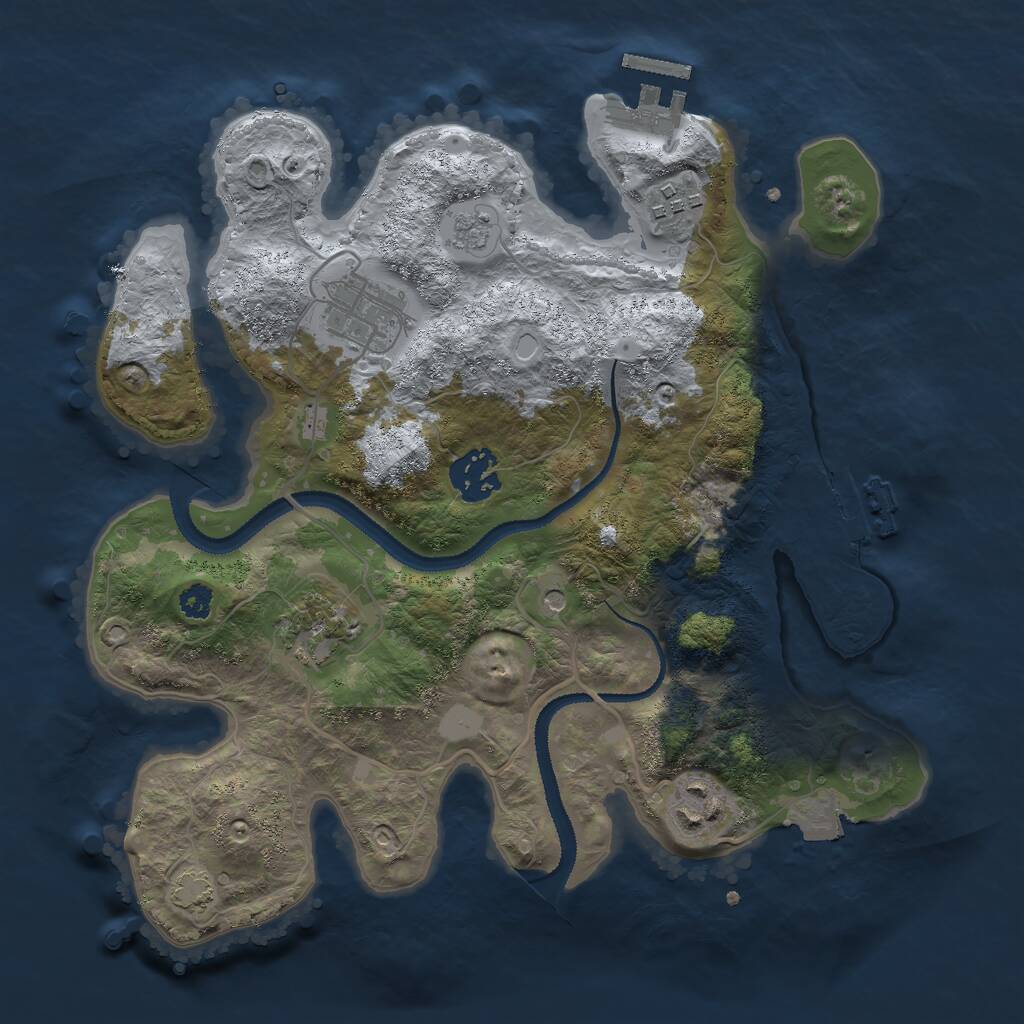 Rust Map: Procedural Map, Size: 3000, Seed: 271105, 11 Monuments