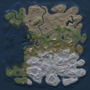 Thumbnail Rust Map: Procedural Map, Size: 5000, Seed: 542449592, 17 Monuments