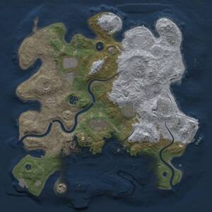 Thumbnail Rust Map: Procedural Map, Size: 3750, Seed: 13112025, 15 Monuments