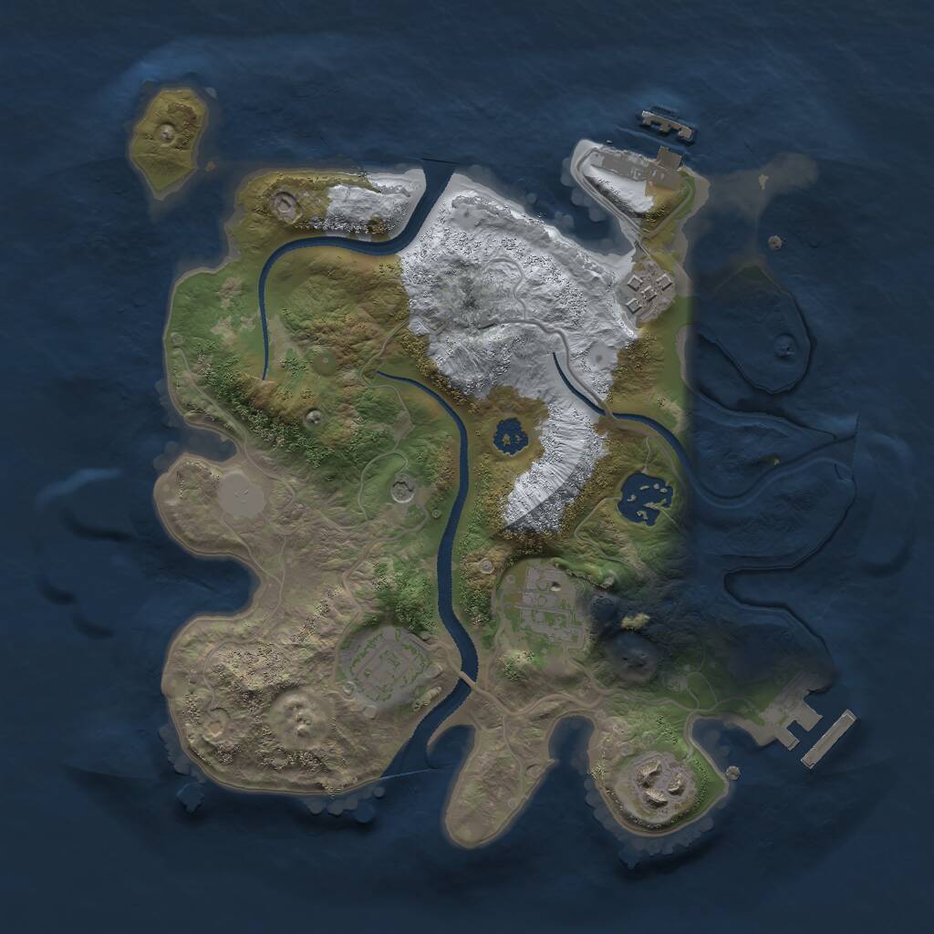 Rust Map: Procedural Map, Size: 2700, Seed: 71221333, 9 Monuments