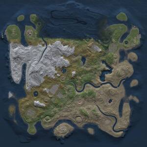 Thumbnail Rust Map: Procedural Map, Size: 4250, Seed: 1373016924, 16 Monuments