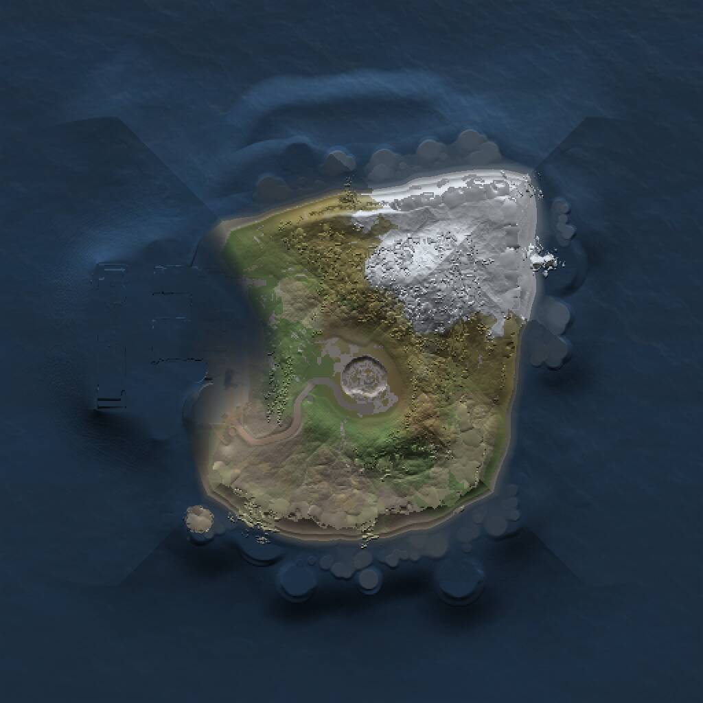 Rust Map: Procedural Map, Size: 1000, Seed: 1727650851, 3 Monuments