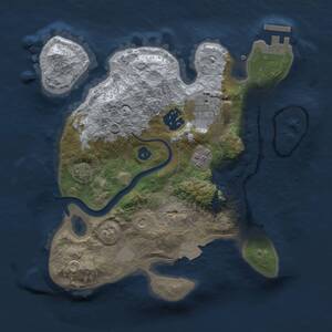 Thumbnail Rust Map: Procedural Map, Size: 2500, Seed: 78746, 7 Monuments