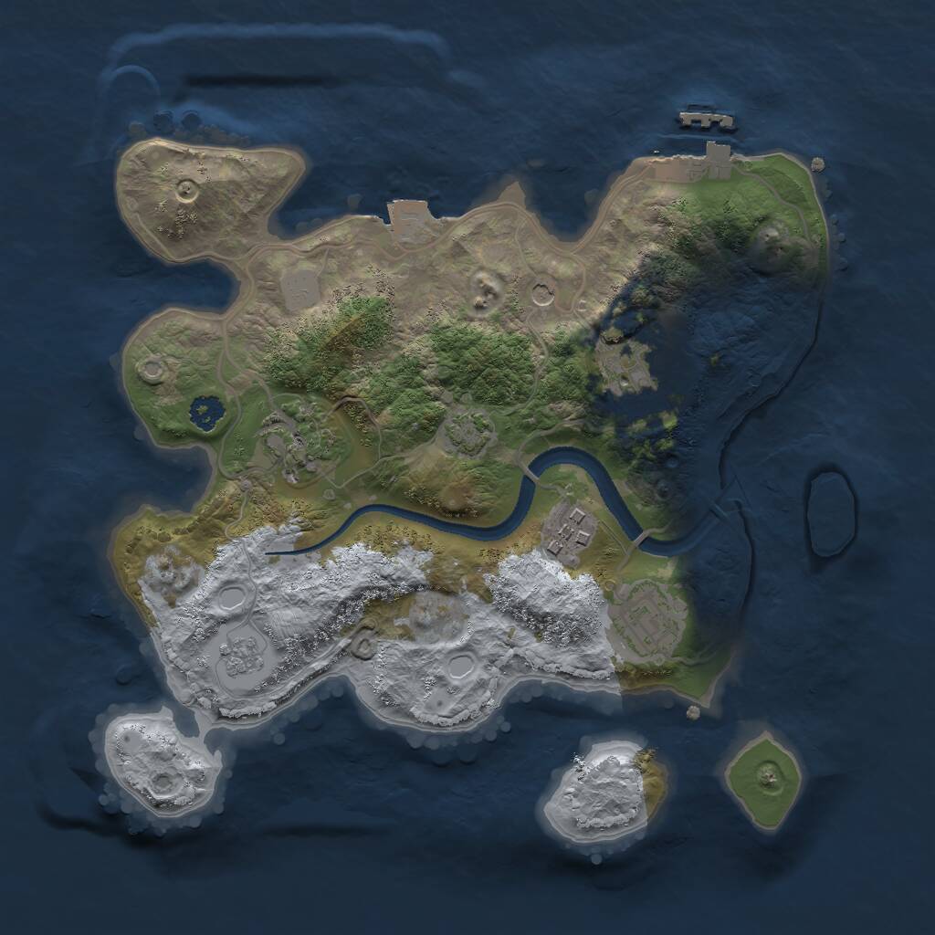Rust Map: Procedural Map, Size: 2700, Seed: 1763035311, 9 Monuments