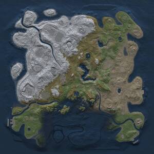 Thumbnail Rust Map: Procedural Map, Size: 4300, Seed: 191215, 17 Monuments