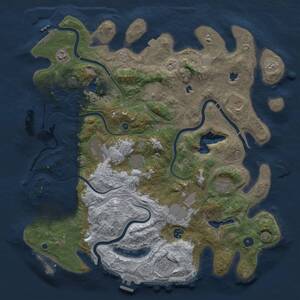 Thumbnail Rust Map: Procedural Map, Size: 4500, Seed: 35528561, 16 Monuments