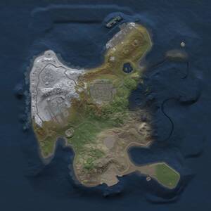 Thumbnail Rust Map: Procedural Map, Size: 2000, Seed: 190663542, 7 Monuments
