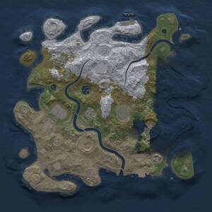 Thumbnail Rust Map: Procedural Map, Size: 3500, Seed: 987123, 14 Monuments