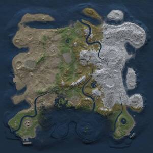 Thumbnail Rust Map: Procedural Map, Size: 3850, Seed: 1467871392, 15 Monuments