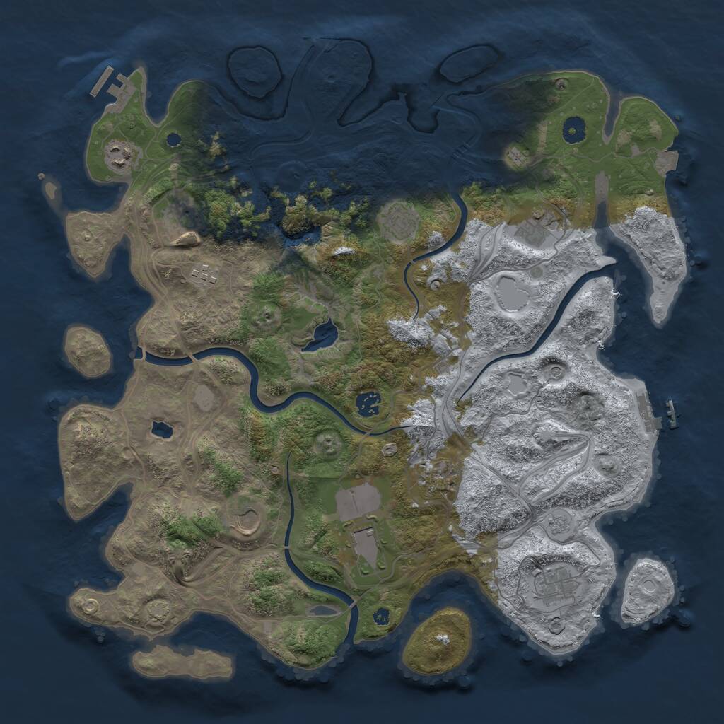 Rust Map: Procedural Map, Size: 4250, Seed: 981615, 16 Monuments