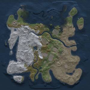 Thumbnail Rust Map: Procedural Map, Size: 3500, Seed: 546161, 14 Monuments
