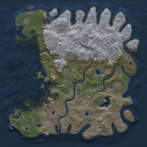 Thumbnail Rust Map: Procedural Map, Size: 4750, Seed: 1760205026, 17 Monuments