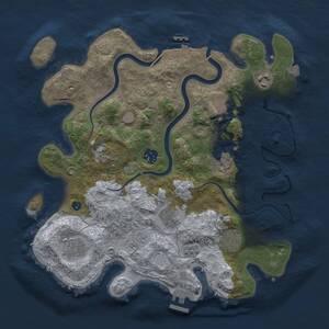 Thumbnail Rust Map: Procedural Map, Size: 3450, Seed: 653278, 14 Monuments