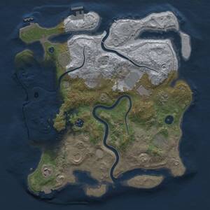 Thumbnail Rust Map: Procedural Map, Size: 3600, Seed: 1326210074, 15 Monuments
