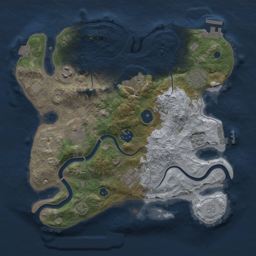 Rust Map: Procedural Map, Size: 3120, Seed: 6231478, 13 Monuments