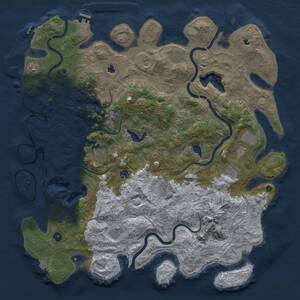 Thumbnail Rust Map: Procedural Map, Size: 5000, Seed: 493630712, 17 Monuments