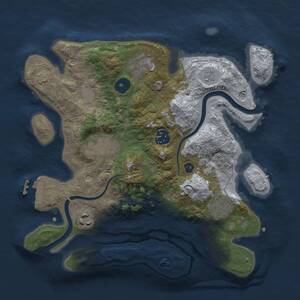 Thumbnail Rust Map: Procedural Map, Size: 3000, Seed: 6729246, 11 Monuments