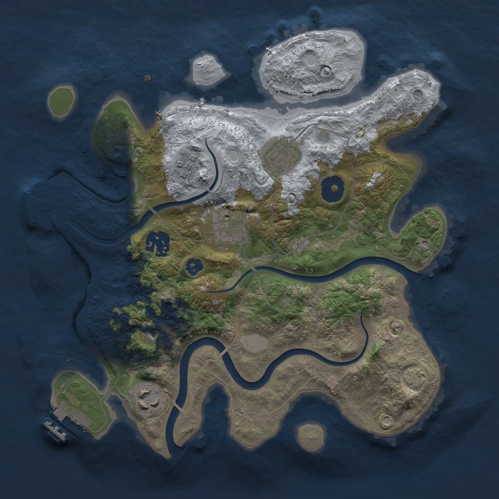 Rust Map: Procedural Map, Size: 2950, Seed: 17089, 10 Monuments