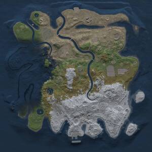 Thumbnail Rust Map: Procedural Map, Size: 3500, Seed: 778488142, 14 Monuments