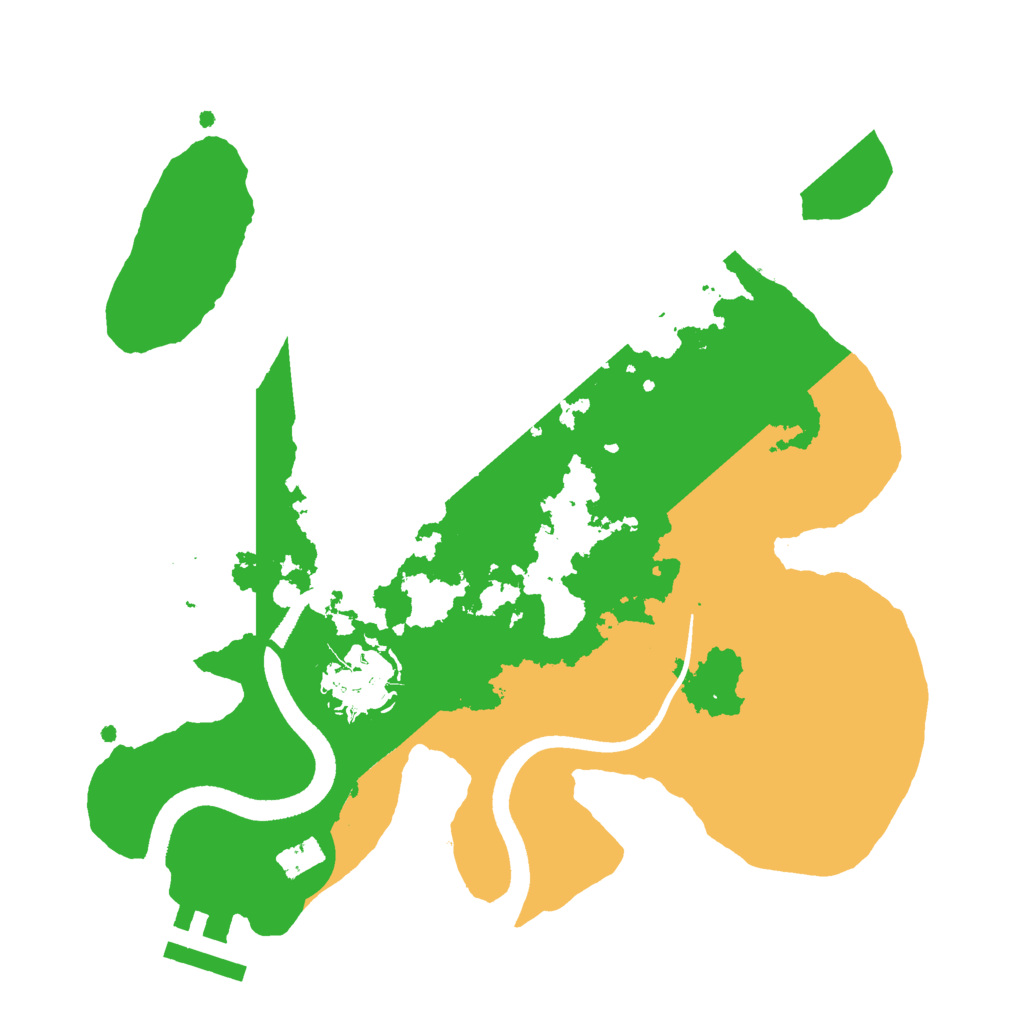 Biome Rust Map: Procedural Map, Size: 2500, Seed: 492580521