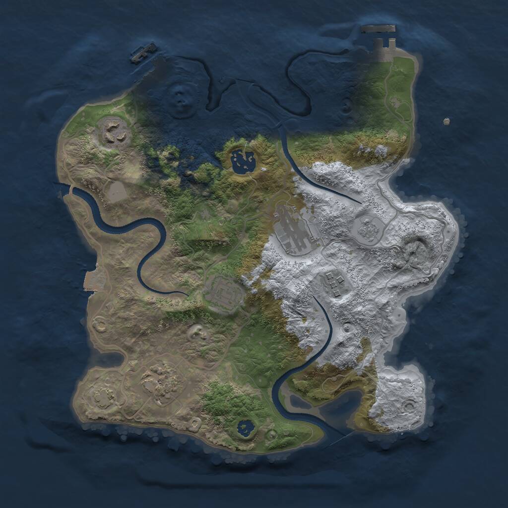Rust Map: Procedural Map, Size: 3000, Seed: 925762125, 11 Monuments