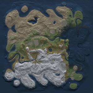 Thumbnail Rust Map: Procedural Map, Size: 4000, Seed: 1812794091, 15 Monuments