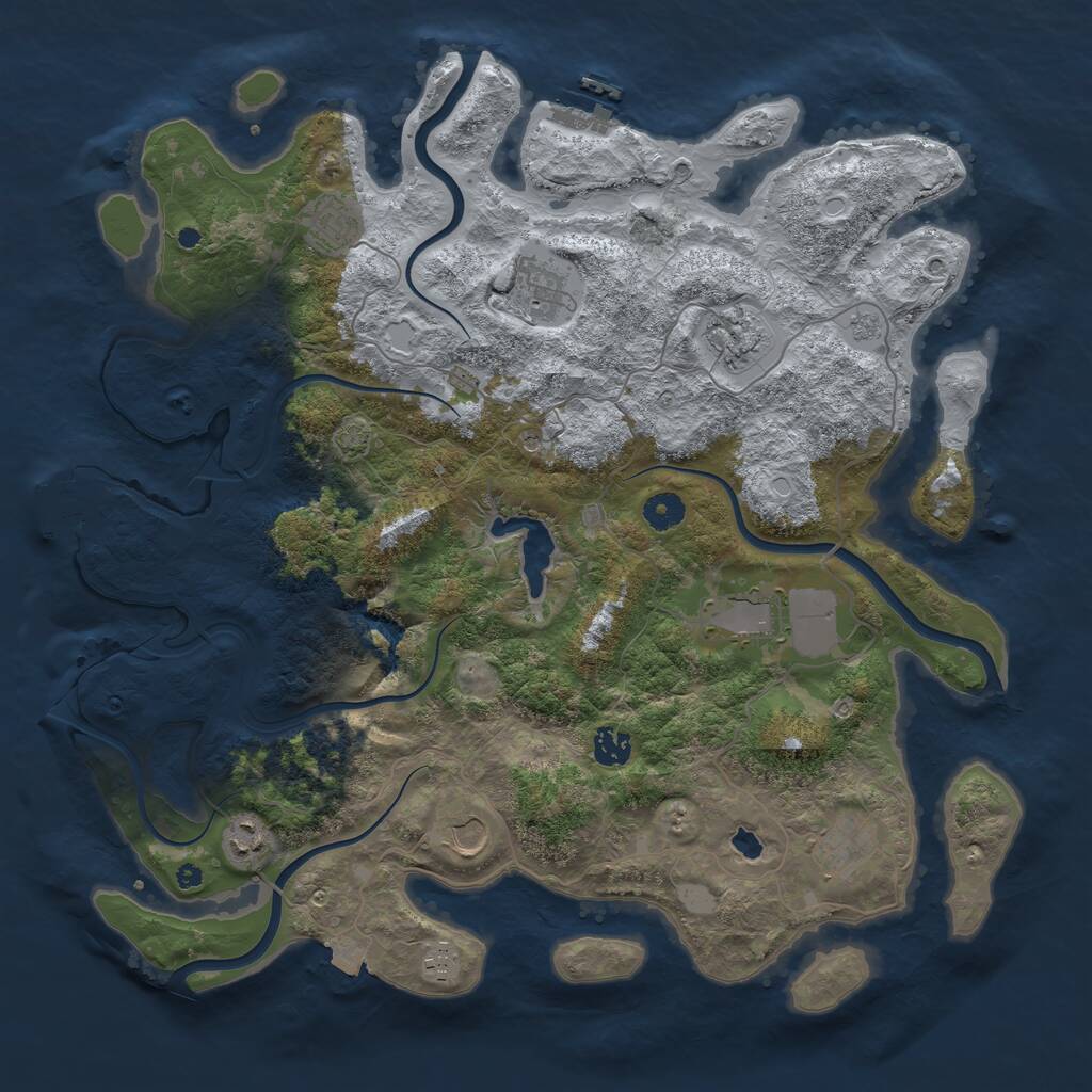 Rust Map: Procedural Map, Size: 4200, Seed: 5362279, 15 Monuments