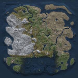 Thumbnail Rust Map: Procedural Map, Size: 4500, Seed: 2139570981, 17 Monuments