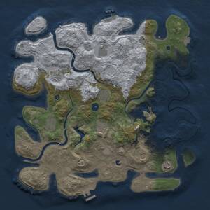 Thumbnail Rust Map: Procedural Map, Size: 4000, Seed: 848976292, 14 Monuments