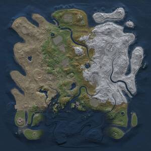 Thumbnail Rust Map: Procedural Map, Size: 4250, Seed: 2073225906, 16 Monuments