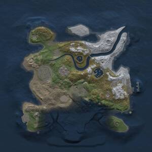 Thumbnail Rust Map: Procedural Map, Size: 2500, Seed: 1032900125, 8 Monuments