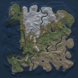 Thumbnail Rust Map: Procedural Map, Size: 4500, Seed: 984429963, 16 Monuments