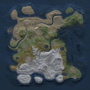 Thumbnail Rust Map: Procedural Map, Size: 3500, Seed: 1945027822, 14 Monuments