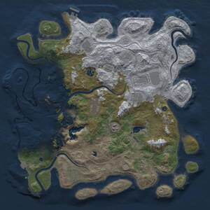 Thumbnail Rust Map: Procedural Map, Size: 4250, Seed: 393561325, 16 Monuments