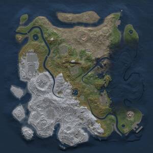 Thumbnail Rust Map: Procedural Map, Size: 3750, Seed: 97302, 16 Monuments