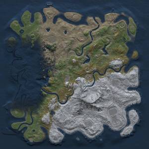 Thumbnail Rust Map: Procedural Map, Size: 5000, Seed: 4413977, 16 Monuments